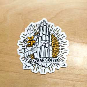BAZAAR COFFEE 3" VINYL STICKER