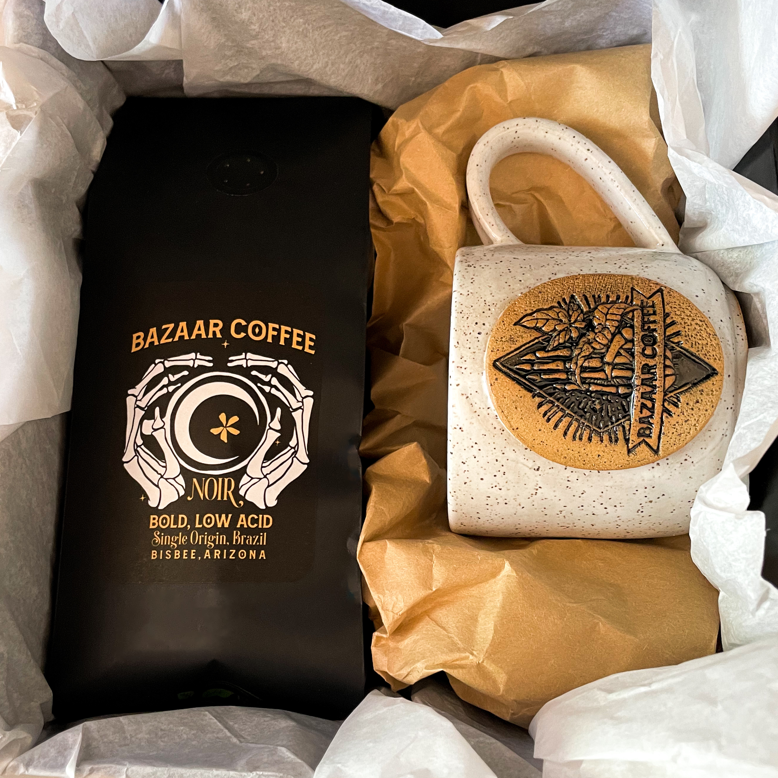 BAZAAR COFFEE STONEWARE MUG GIFT BOX