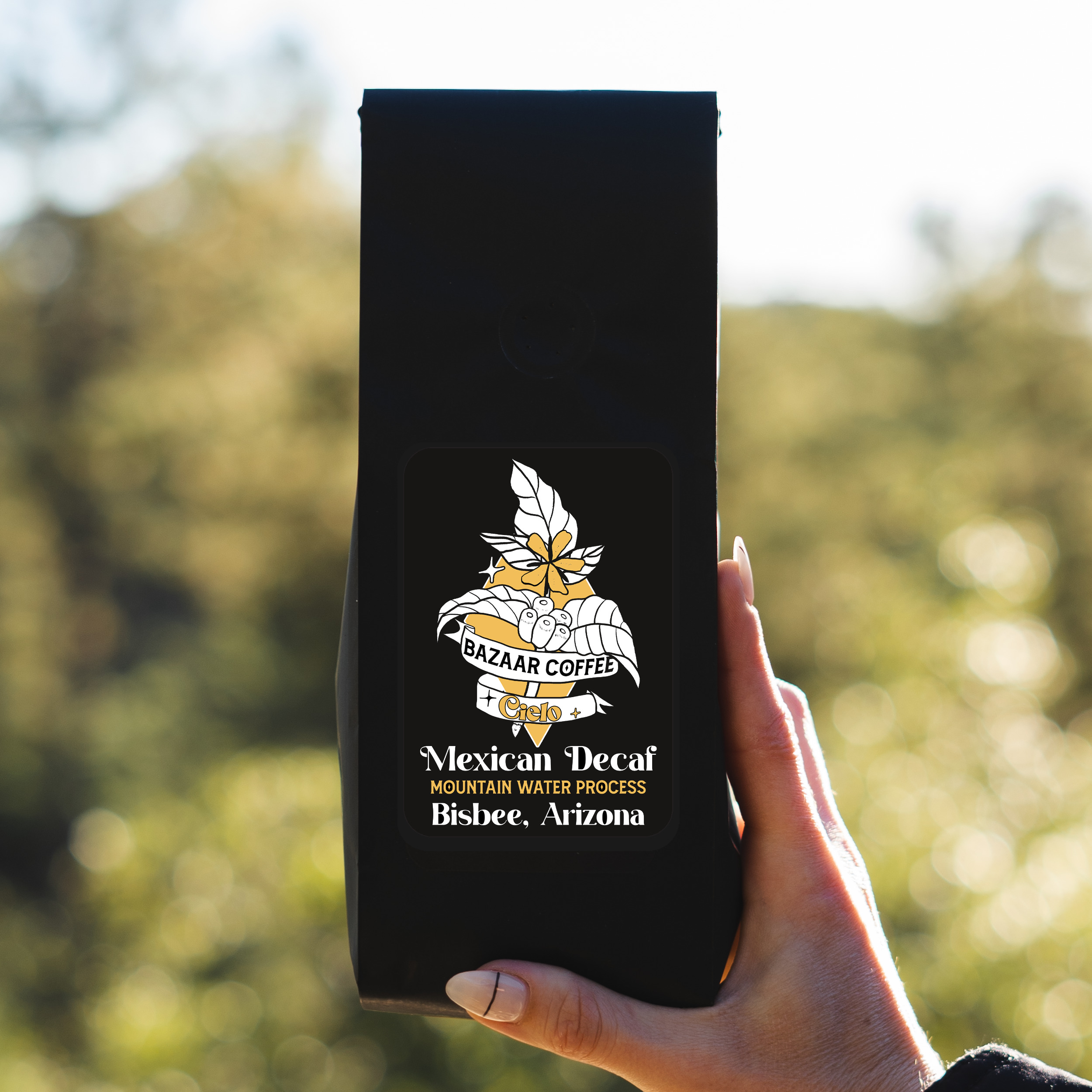 BAZAAR COFFEE CIELO MOUNTAIN WATER PROCESS DECAF SPECIALTY COFFEE